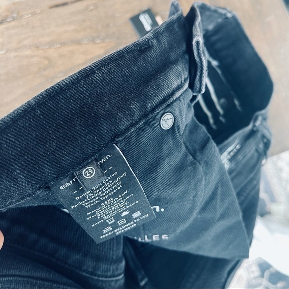 EARNEST SEWN Jeans x Avec les filles high waist kick crop black - Picture 6 of 9